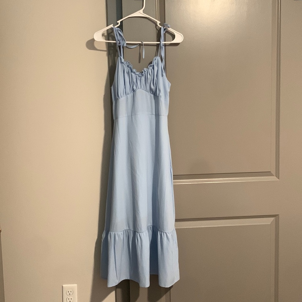Light blue midi dress